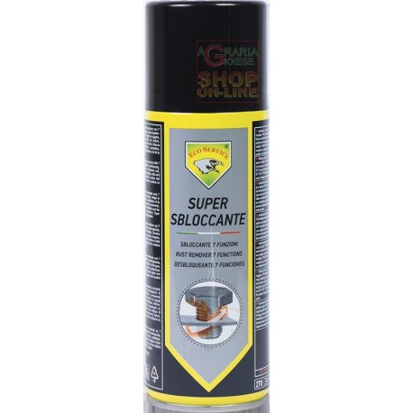 SUPERSBLOCCANTE LUBRIFICANTE SPRAY MULTIUSO CON SETTE FUNZIONI