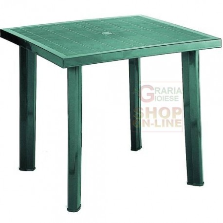 TAVOLO IN RESINA WEEKEND QUADRATI 80x80 VERDE