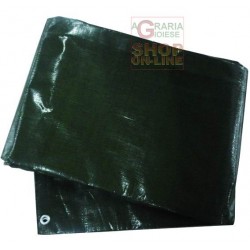 TELO OCCHIELLATO PESANTE GR. 200 MQ COLORE VERDE MT. 10x12