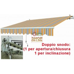 TENDA DA SOLE CON BRACCIA RETRATTILI GIALLA GRIGIO CM.395X250