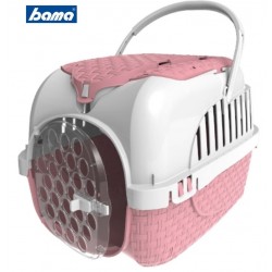 Trasportino per cani gatti e coniglietti Bama VOYAGER ROSA accessoriato full optional cm. 52x33x34h