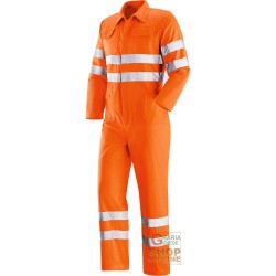 TUTA A V 40% POLIESTERE 60% COTONE  BANDE RETRORIFLETTENTI  COLORE ARANCIO  TG  S XXL