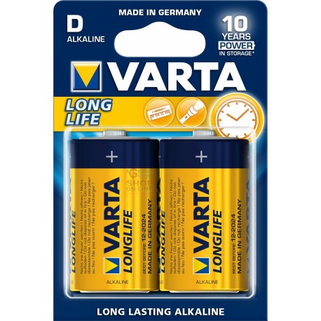 VARTA BATTERIA LONGLIFE ALCALINE TORCIA PZ. 2