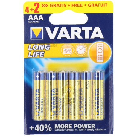 VARTA BATTERIA LONGLIFE BATTERIE ALCALINE MINI STILO PZ. 6