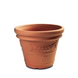 VASO IN PLASTICA ZEFIRO FESTONATO CM. 30X24H