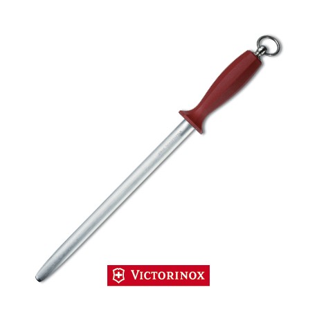 VICTORINOX ACCIAINO PER MACELLAIO TONDO MANICO NERO CM. 30