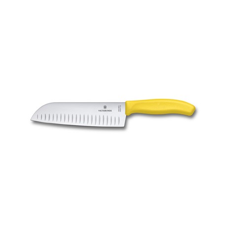 VICTORINOX COLELLO CUCINA SANTOKU MANICO FIBROX GIALLO