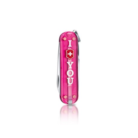 VICTORINOX COLTELLO CLASSIC GIFT TRASLUCENTE PINK 0.6223.T855