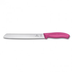 VICTORINOX COLTELLO DA CUCINA PER PANE MANICO FIBROX ROSA