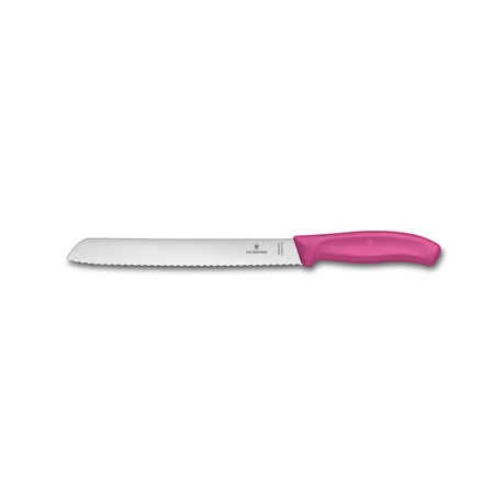 VICTORINOX COLTELLO DA CUCINA PER PANE MANICO FIBROX ROSA