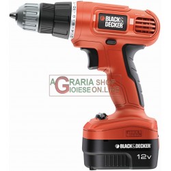 BLACK AND DECKER TRAPANO AVVITATORE A BATTERIA EPC12CAT22A 12V