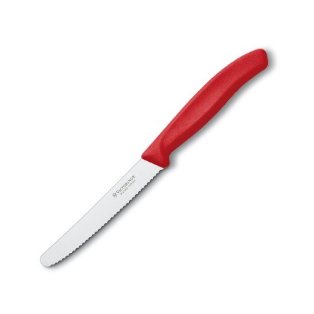 VICTORINOX COLTELLO TAVOLA ONDULATA MANICO ROSSO 6.7831