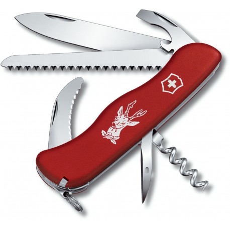 VICTORINOX HUNTER RED COLTELLO PER CACCIATORE ROSSO SWISS 0.8873