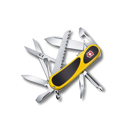 VICTORINOX MULTIUSO EVOGRIP S 18 GUANCIALI GIALLE NERE MM. 85