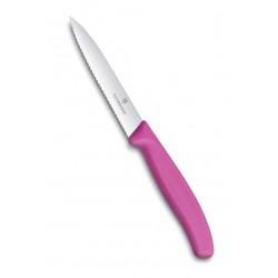 VICTORINOX SPELUCCHINO LAMA ONDULATA INOX MANICO ROSA