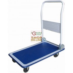 VIGOR CARRELLO CON PIANALE A 4 RUOTE CON MANICO PIEGHEVOLE PORTACASSE MULTIUSO KG. 150