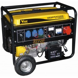 VIGOR GENERATORE DI CORRENTE  QUATTRO TEMPI 220V - 380V T-6500 KVA 5,5 HP. MONOFASE TRIFASE