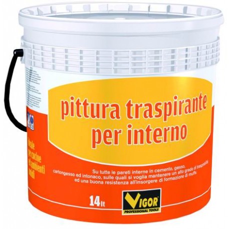 VIGOR PITTURA MURALE TRASPIRANTE BIANCO LT. 14