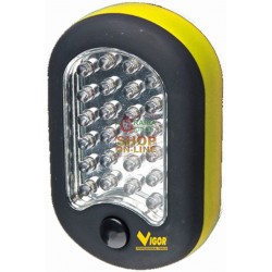 VIGOR TORCIA A LED OVALE CON GANCIO 27 LED