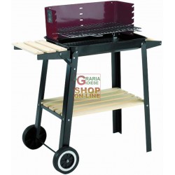 BLINKY BARBECUEE A LEGNA WOODY-48 CON RUOTE CM. 48X29 78790-40/7