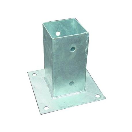 BLINKY BASE PER PALI IN ACCIAIO ZINCATO CM.7X7X15H