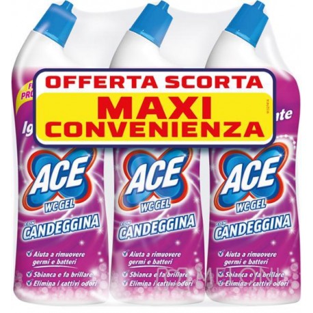 ACE WC GEL CON CANDEGGINA FRESCO PROFUMO 700 ML x 3 PZ