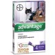 ADVANTAGE 80 PER GATTI E CONIGLI GRANDI 4 PIPPETTE OTRE KG. 4