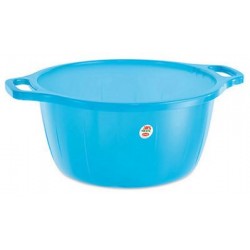 Bacinella In Plastica bombata Azzurra diam. cm. 35