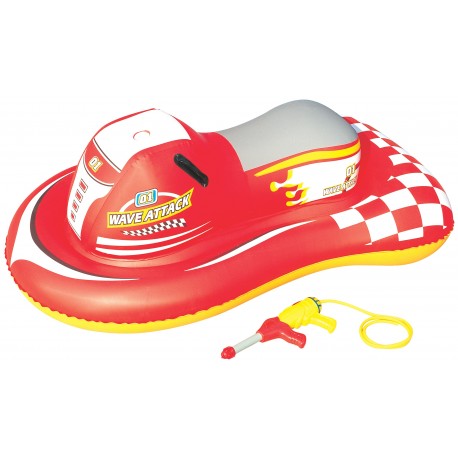 Bestway 41071 Acquascooter Wave Attack Rider con pistola ad acqua per bambini dai 3+ gonfiabile cm. 84