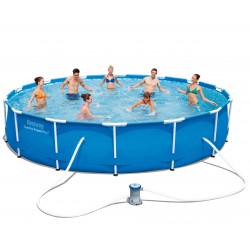 BESTWAY 56595 PISCINA CON TELAIO STEEL PRO FRAME CON POMPA CM. 427x84h.