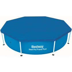 Bestway 58301 TELO TOP COPERTURA COPRIPISCINA PISCINA Steel Pro Frame DIAM. CM. 244