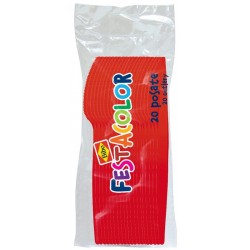 BIBO 20 COLTELLI IN PLASTICA ROSSA FESTACOLOR