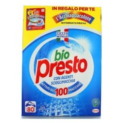 BIO PRESTO FUSTONE DETERSIVO BUCATO LAVATRICE IN POLVERE 80 LAVAGGI