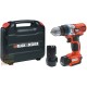 BLACK AND DECKER TRAPANO AVVITATORE A BATTERIA A LITIO EGBL108KB-QW