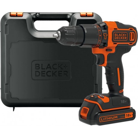 BLACK DECKER TRAPANO A PERCUSSIONE BATTERIA LITIO 18V 1,5Ah MOD.BDCHD18K