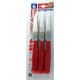 BONOMI SET COLTELLI DA TAVOLA E BISTECCA 6 PEZZI MANICO ROSSO