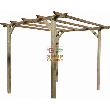 BLINKY PERGOLA IN LEGNO MOD. GLICINE CM.300X300