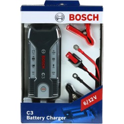 BOSCH C3 CARICABATTERIA PER BATTERIE AUTO E MOTO 6V 12V