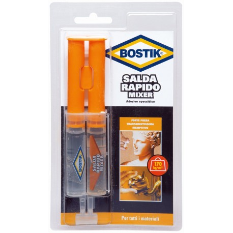 BOSTIK SALDA RAPIDO MIXER ADESIVO EPOSSIDICO BICOMPONENTE ML 24