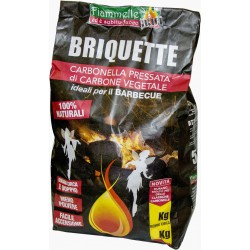 BRIQUETTE DI CARBONE IN SACCHI DA 3 KG.