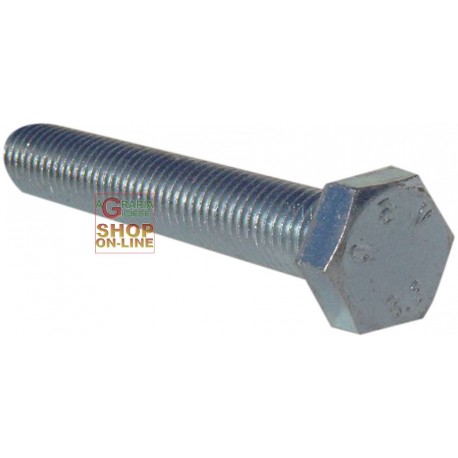 BULLONE ACCIAIO ZICANTO FILETTATO INTERO TESTA ESAGONALE UNI-5739 MM. 10X30