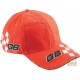 CAPPELLINO 100% COTONE CON VISIERA LOGO GB TINC RACE  COLORE ARANCIO