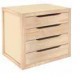 CASSETTIERA IN LEGNO CON 4 CASSETTI CM. 39X30X37,5 H.