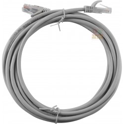 CAVO LAN UTP PLUG RJ45/RJ45 GRIGIO MT. 3