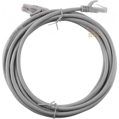 CAVO LAN UTP PLUG RJ45/RJ45 GRIGIO MT. 3