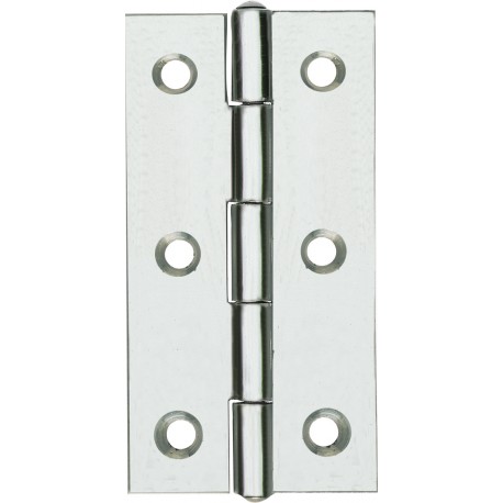 CERNIERE IN ACCIAIO INOX STRETTE 1-1/2 MM. 40x26 PZ. 2