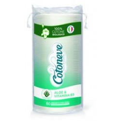 COTONEVE 60 DISCHETTI MAXI OVALI LEVATRUCCO COTONE BIOLOGICO 100% CON ALOE & VITAMINA B5