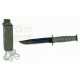 CROSSNAR COLTELLO LAMA FISSA CON FOFERO IN ABS COLORE VERDE CM. 15