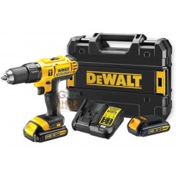 DEWALT TRAPANO CON 3 BATTERIE LITIO 18V 1,5 AH A PERCUSSIONE SENZA SPAZZOLE Mod. DCD795S2