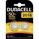 DURACELL BATTERIA A BOTTONE CR2016 W.3 PZ. 2